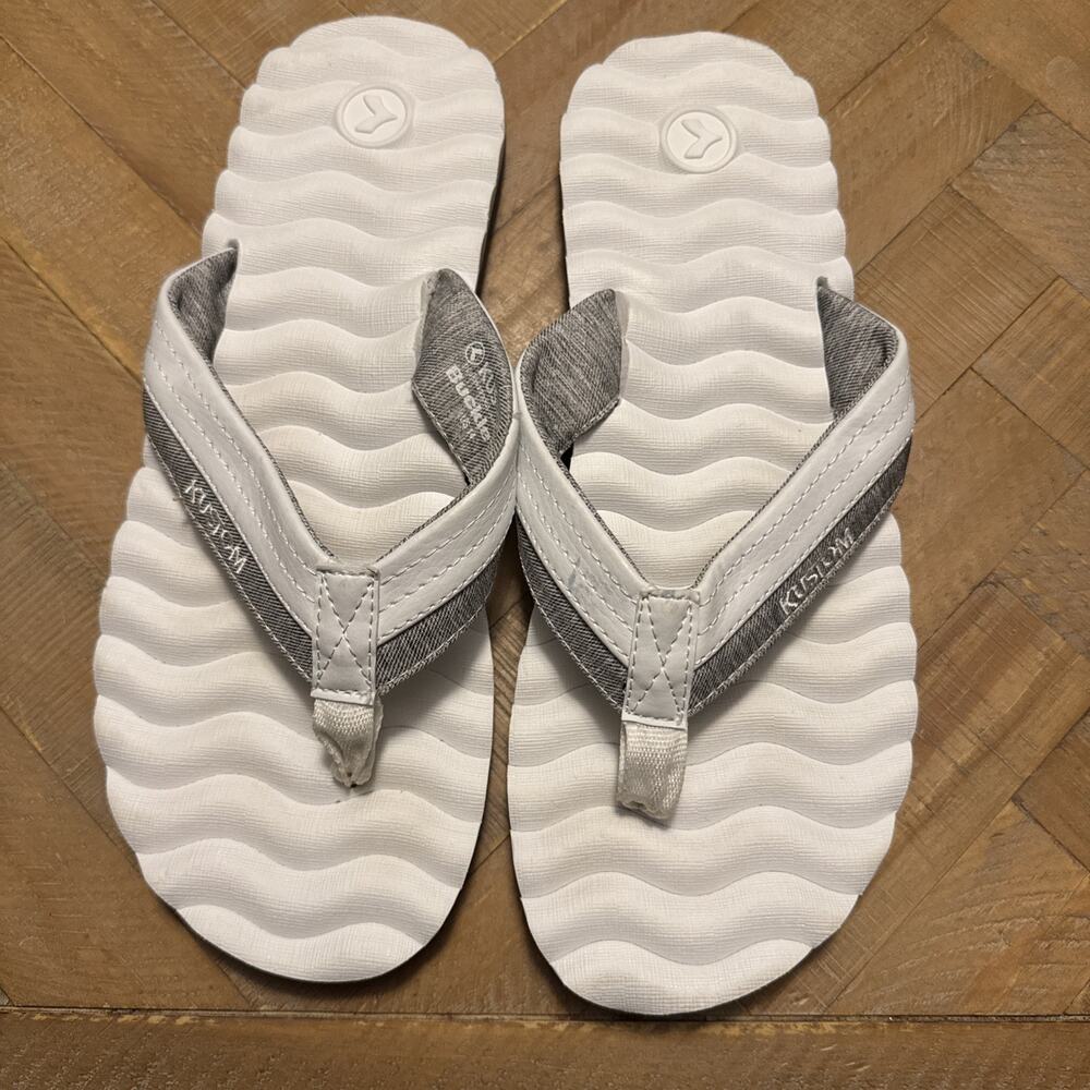 Buckle Kustom Sandles Flip Flops Thong Sandals Men’s Size 14 - White